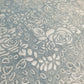 Roses Floral Embossed Velvet Velour Dress Craft Cushion Fabric By The Meter 58" (Duck Egg)