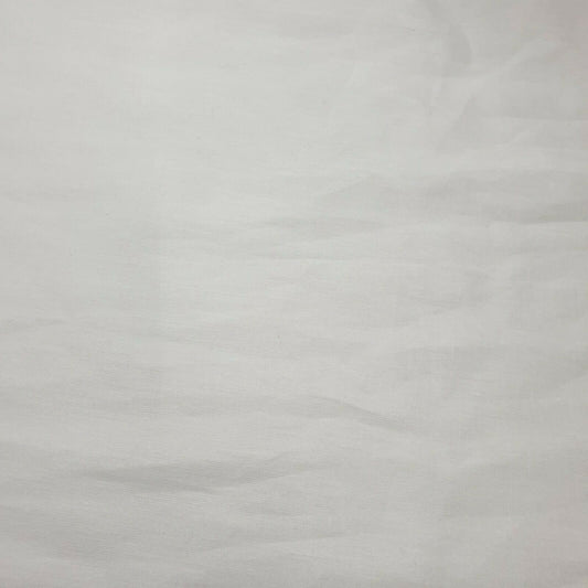 100% Cotton Voile Rubia Cambric Mercerised Plain Craft Dress Lining Fabric 44" (White)