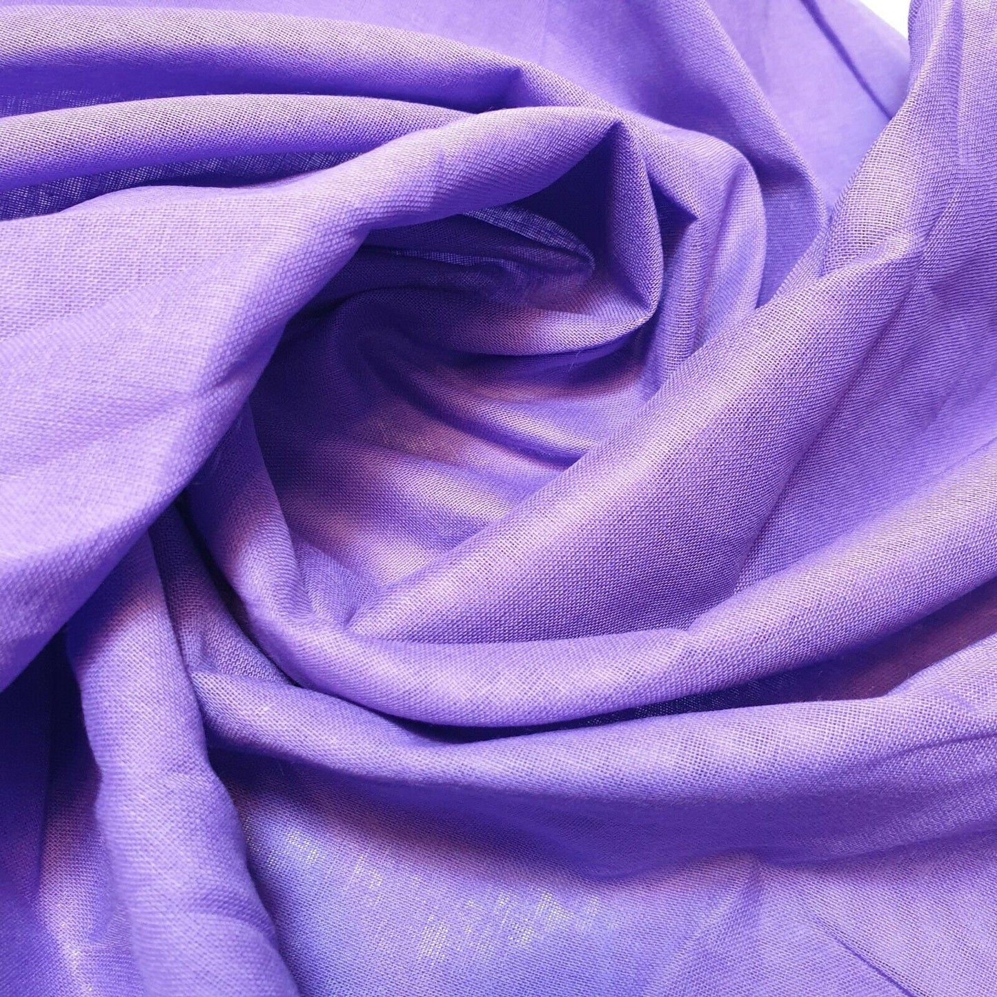 100% Cotton Voile Rubia Cambric Mercerised Plain Craft Dress Lining Fabric 44" (Lilac)