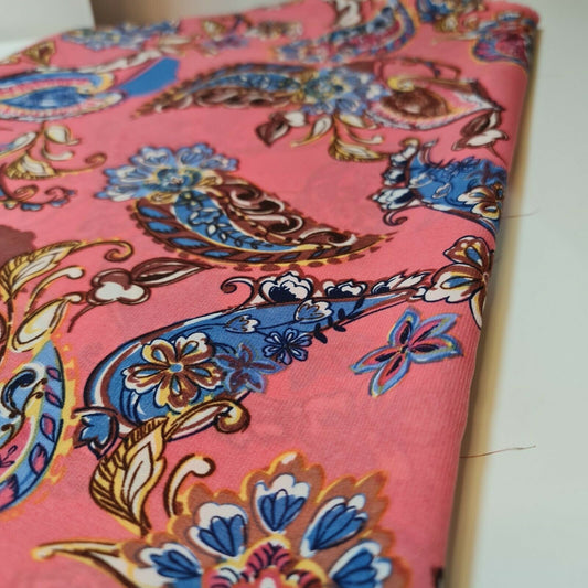 Weicher Poly-Crêpe-Kleiderstoff mit Frühlingsblumenmuster, 147,3 cm, Meterware (Druck 2)