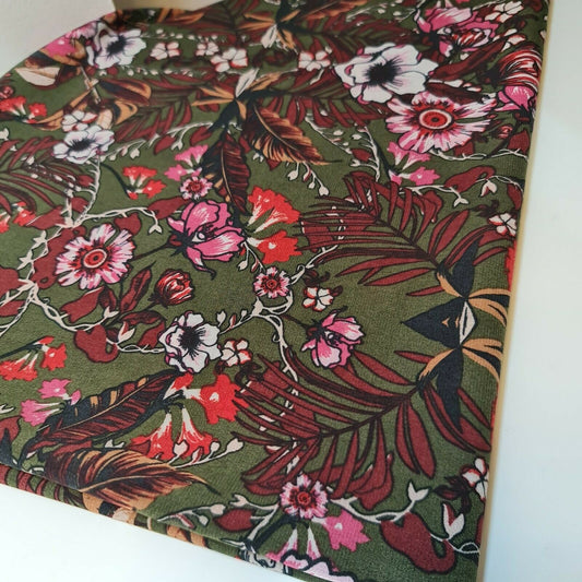 Weicher Poly-Crêpe-Kleiderstoff mit Frühlingsblumenmuster, 147,3 cm, Meterware (Druck 4)