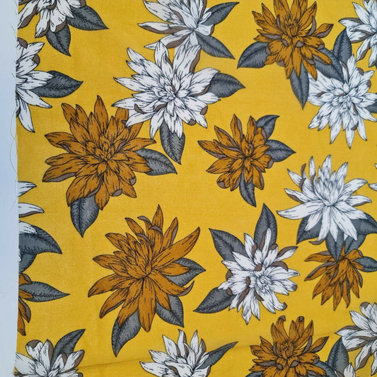 Weicher Poly-Crêpe-Kleiderstoff mit Frühlingsblumenmuster, 147,3 cm, Meterware (Druck 8)