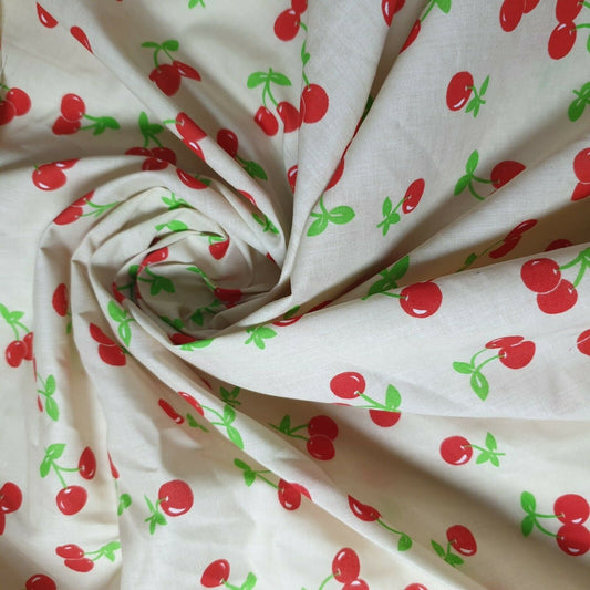 NEW Floral Strawberry Fruits Print Polycotton Craft Dress Fabric by Metre 44" By the Meter (Design 3)