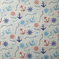 NEW Boat Kids Marine Anchor Print Polycotton Craft Dress Fabric by Metre 44" Available in Various sizes