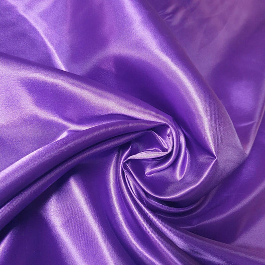 Silky Satin Fabric Dress Craft Fabric Plain Luxury Wedding Material 150 cm (EPR) Available in Continuous Length (Lilac)