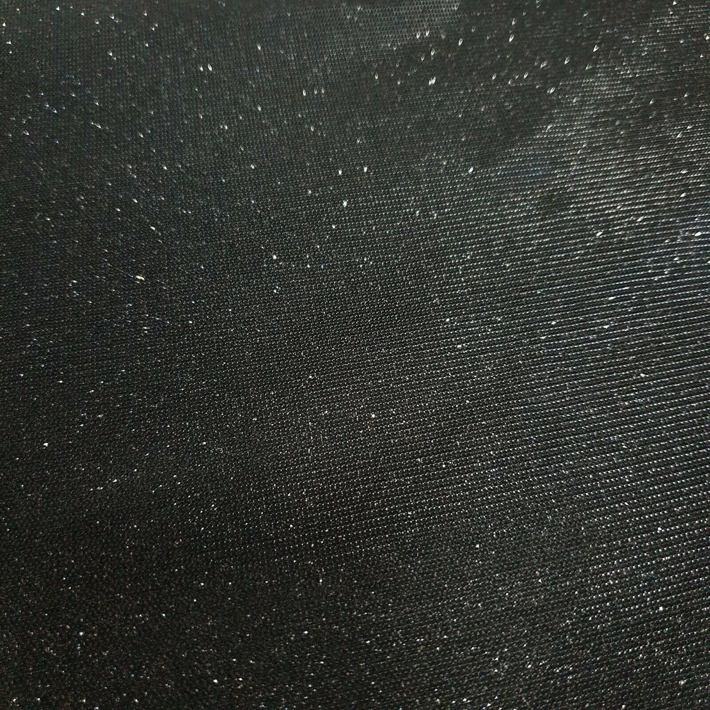 "Black Glittery Stretch Nylon Fabric Backdrop - Shimmer Moonlight Christmas Decor Craft Dress Material 58" Wide By The Meter