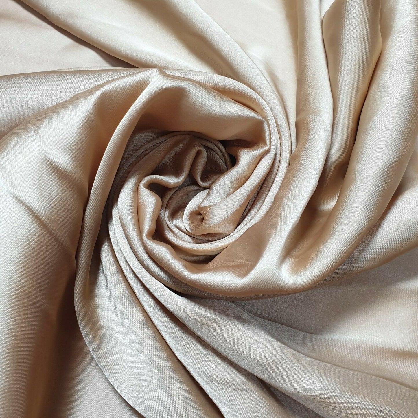 Silky Charmeuse Lightweight Satin Bridal Dress Drape Décor Fabric 58" Wide (Light Gold)