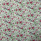 New Floral Polycotton Cream Base Red Flowers Craft Dress Fabric 44" By Meter (4