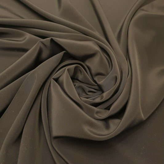 Black Premium Crepe De Chine Fabric – Silky Plain Dyed Dress & Craft Material, 44" Wide