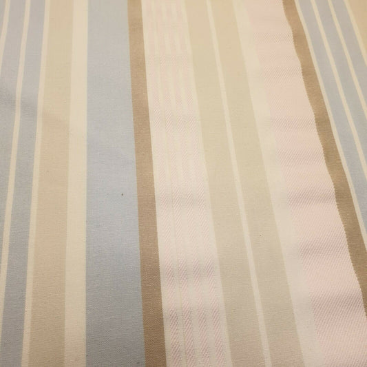 100% Cotton Pink White Blue Beige Stripe Curtain Upholstery Sheeting Fabric 58"