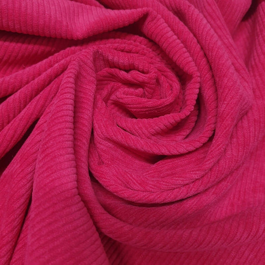 RED Italian 100% Cotton Cord Woven Velvet Corduroy Fabric Upholstery Dressmaking 58"