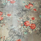 Polyester Faux Raw Silk Floral Rose Print Dress Craft Fabric 44" By The Meter (Print 4)