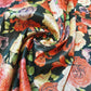 Polyester Faux Raw Silk Floral Rose Print Dress Craft Fabric 44" By The Meter (Print 7)