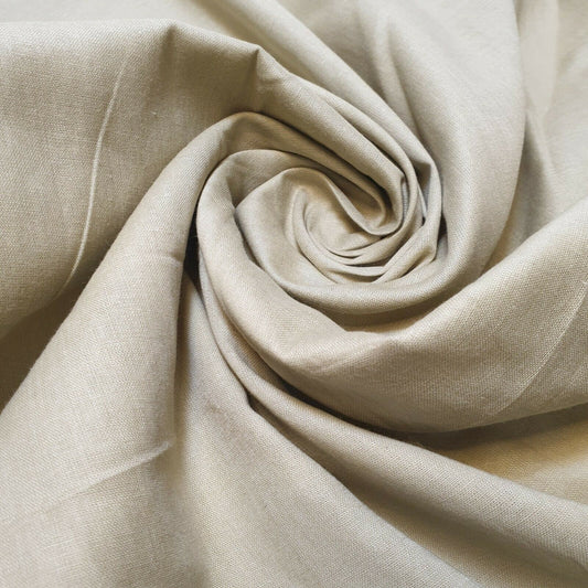 100% Cotton Voile Rubia Cambric Mercerised Plain Craft Dress Lining Fabric 44" (Light Gold)