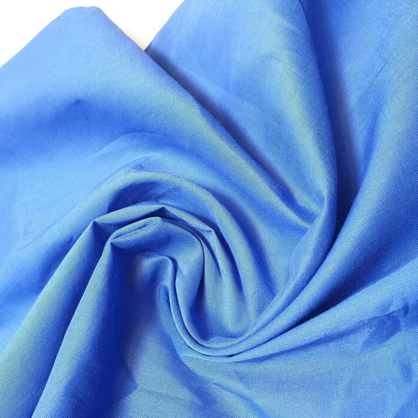 100% Cotton Voile Rubia Cambric Mercerised Plain Craft Dress Lining Fabric 44" (Light Blue)