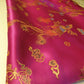 Traditional Chinese Embroidered Brocade Poly Silky Satin Oriental Dragon Print By the Meter (Hot Pink)