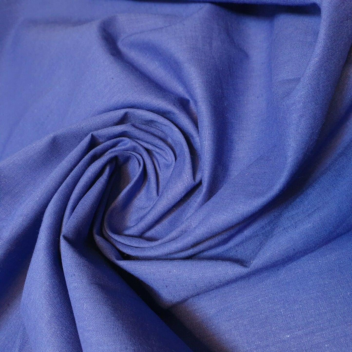 Plain 100% Cotton Egyptian Cambric Poplin Craft Soft Dress Material Fabric 44" (Royal Blue)