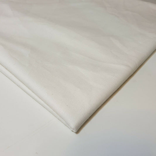 Einfarbiger, weicher Kleiderstoff aus 100 % ägyptischer Baumwolle und Batist, Popeline, 111,8 cm (Off-White)