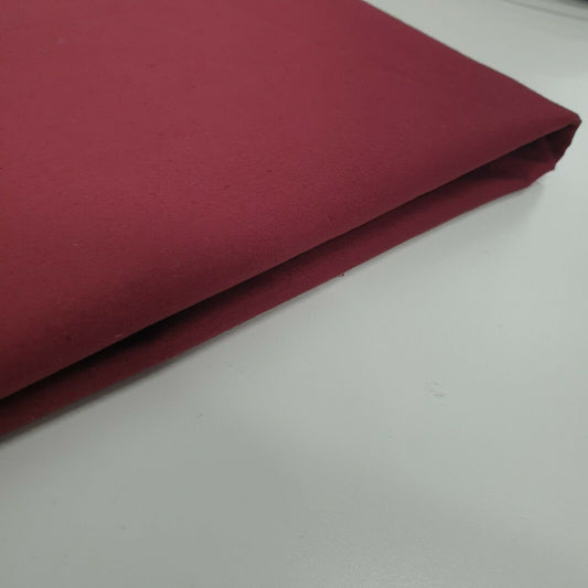 Plain 100% Cotton Egyptian Cambric Poplin Craft Soft Dress Material Fabric 44" (Maroon)