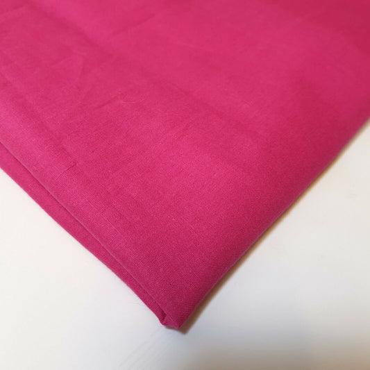 Plain 100% Cotton Egyptian Cambric Poplin Craft Soft Dress Material Fabric 44" (Magenta Pink)