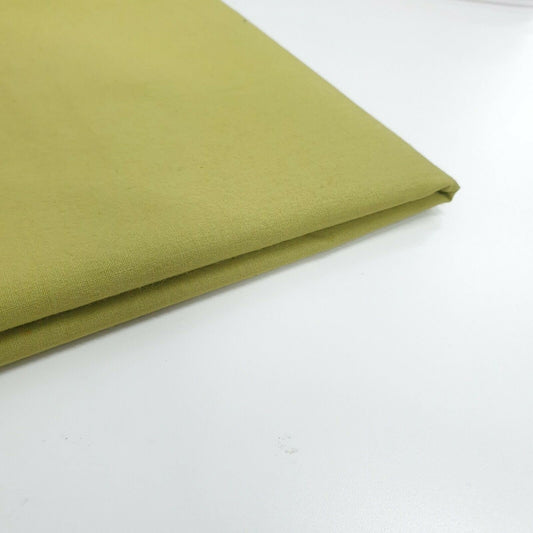 Plain 100% Cotton Egyptian Cambric Poplin Craft Soft Dress Material Fabric 44" (Olive Green)