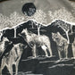 Polar Fleece Anti Pill Animal Dog Horse Wolf Print Soft Warm Fabric 58" By Meter (Wolf Print)