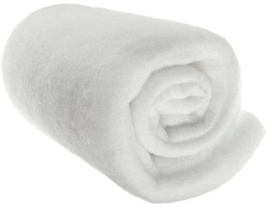 Polyester Wadding High Loft 6oz Batting White 54" Quilting Upholstery By the Meter