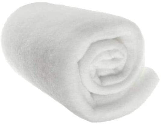 Polyester Wadding High Loft 8oz Batting White 54" Quilting Upholstery By the Meter