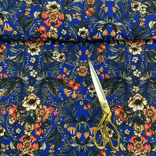 Weicher Poly-Crêpe-Kleiderstoff mit Frühlingsblumenmuster, 147,3 cm, Meterware (Druck 3)