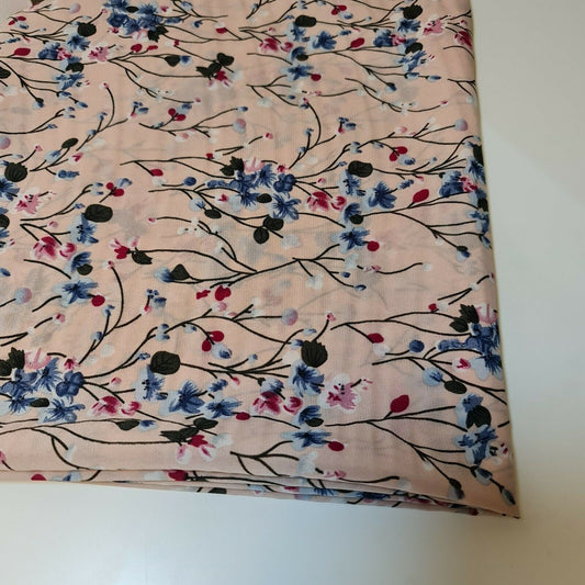 Weicher Poly-Crêpe-Kleiderstoff mit Frühlingsblumenmuster, 147,3 cm, Meterware (Druck 3)