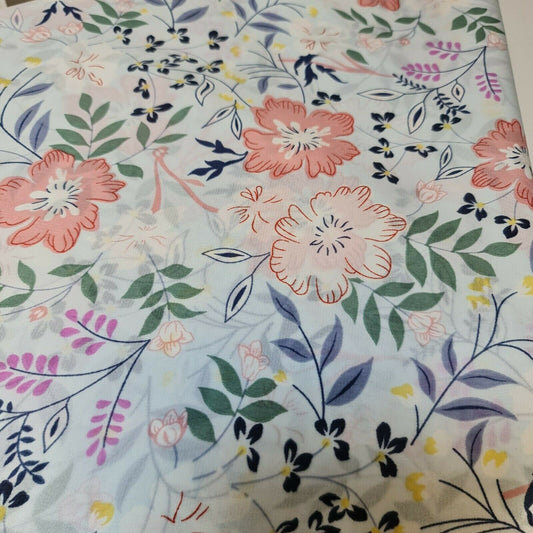 Weicher Poly-Crêpe-Kleiderstoff mit Frühlingsblumenmuster, 147,3 cm, Meterware (Druck 6)