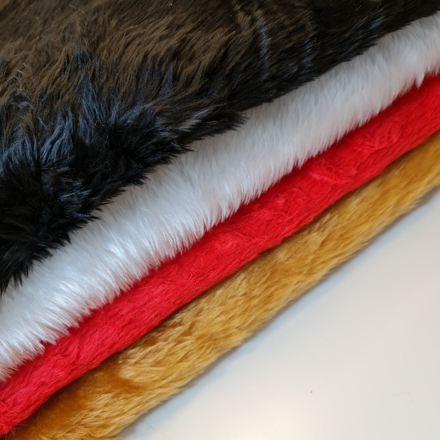 Plain (TOFFEE)Fun Faux Fur Fabric Material By Meter 58"