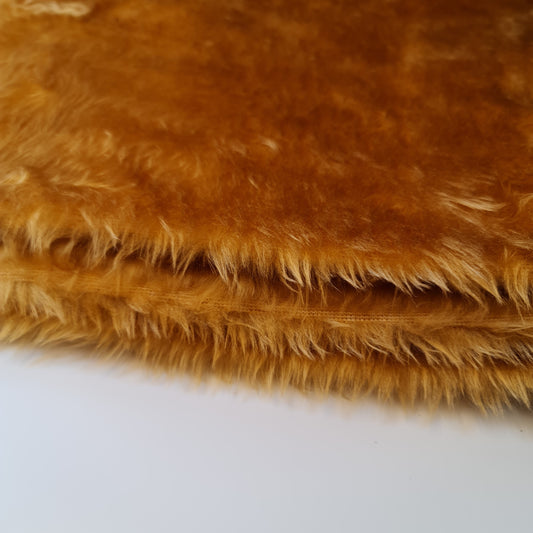 Plain (TOFFEE)Fun Faux Fur Fabric Material By Meter 58"