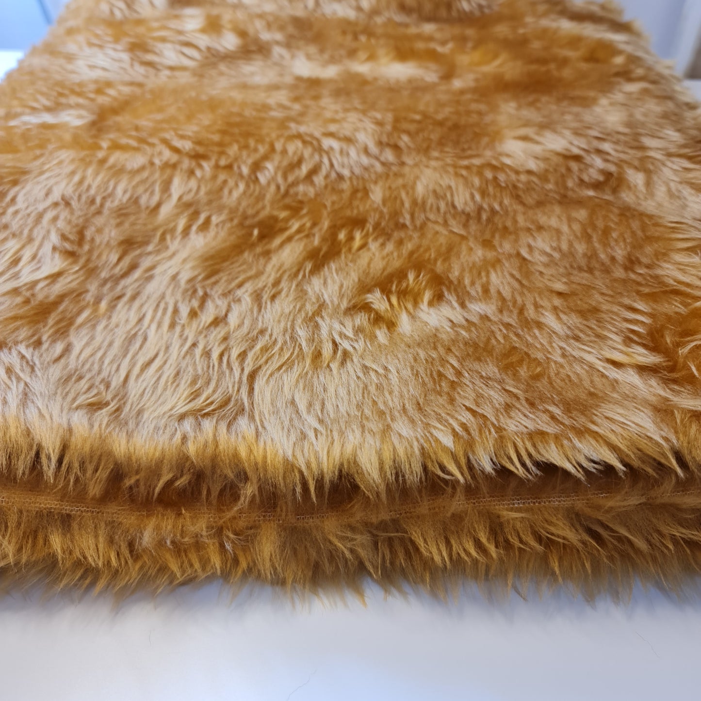 Plain (TOFFEE)Fun Faux Fur Fabric Material By Meter 58"