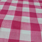 Polycotton Fabric 1" Gingham Check Material Dress Craft Uniform Checked 112cm  (Cerise)