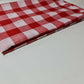 Polycotton Fabric 1" Gingham Check Material Dress Craft Uniform Checked 112cm  (Red)