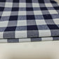 Polycotton Fabric 1" Gingham Check Material Dress Craft Uniform Checked 112cm  (Navy)