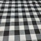 Polycotton Fabric 1" Gingham Check Material Dress Craft Uniform Checked 112cm  (Black)