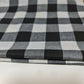 Polycotton Fabric 1" Gingham Check Material Dress Craft Uniform Checked 112cm  (Black)