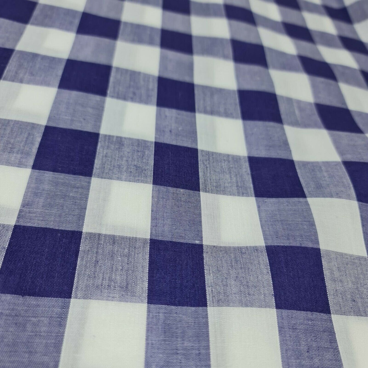 Polycotton-Stoff, 2,5 cm, Gingham-Karostoff, für Kleider, Bastelarbeiten, Uniformen, kariert, 112 cm (lila)