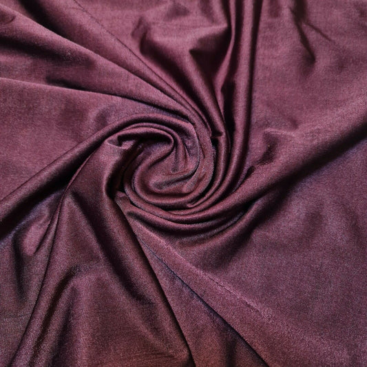 Elastane 4-Way Stretch Nylon Light Weight Spandex Dancewear Swimwear ITY Fabric 58"  (Plum)