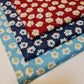 100% Cotton Poplin Floral Spring Bloom Print Fabric Dress Craft Soft Fabric 58" (Navy Blue)