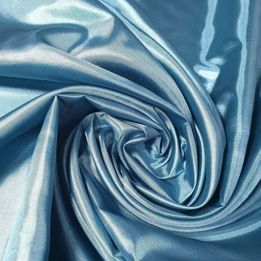 Teal Green Habotai Polyester Silk Lining Fabric 150cm Wide Soft Lightweight Dress Lining Material by the Metre