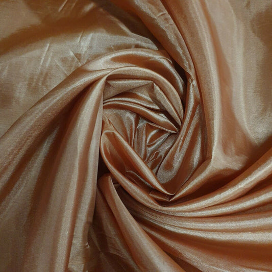 Rust Habotai Polyester Silk Lining Fabric 150cm Wide Soft Lightweight Dress Lining Material by the Metre