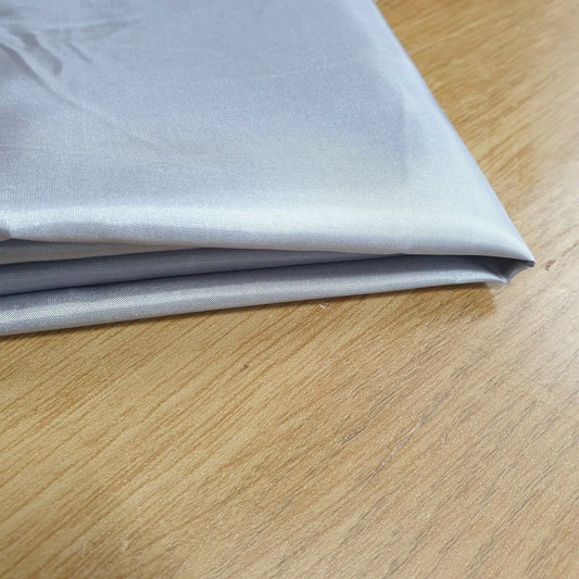Silver Grey Habotai Polyester Silk Lining Fabric 150cm Wide Soft Lightweight Dress Lining Material by the Metre