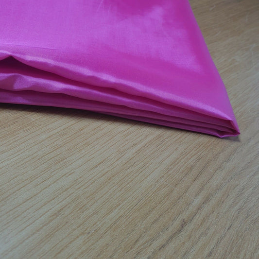 Magenta Pink Habotai Polyester Silk Lining Fabric 150cm Wide Soft Lightweight Dress Lining Material by the Metre