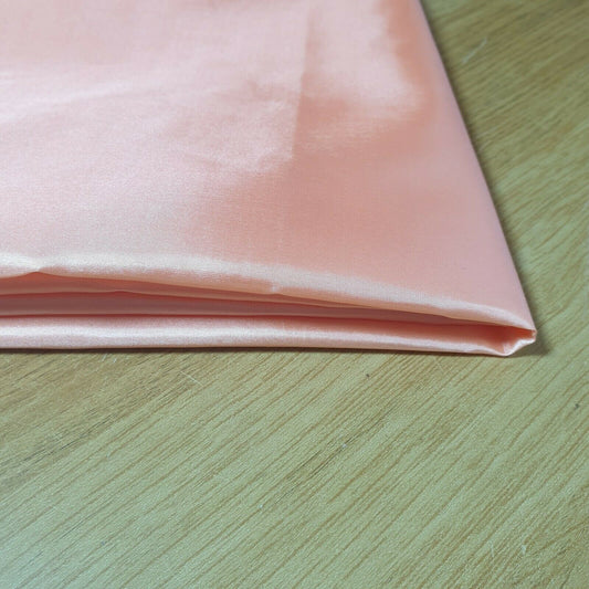 Peach Habotai Polyester Silk Lining Fabric 150cm Wide Soft Lightweight Dress Lining Material by the Metre
