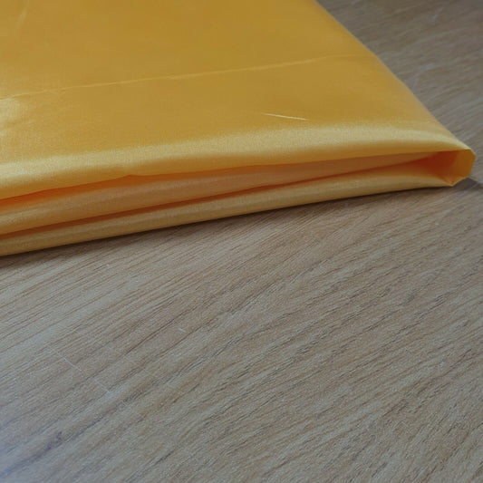 Sunset Orange Habotai Polyester Silk Lining Fabric 150cm Wide Soft Lightweight Dress Lining Material by the Metre