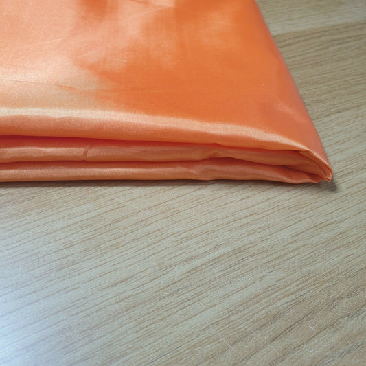 Orange Habotai Polyester Silk Lining Fabric 150cm Wide Soft Lightweight Dress Lining Material by the Metre