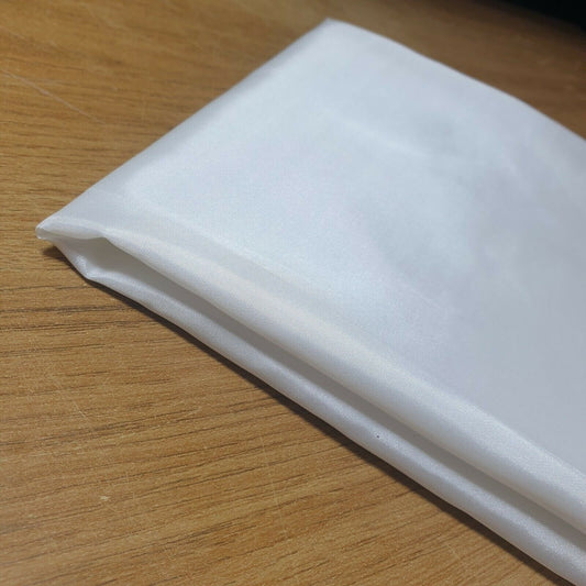 Ivory Habotai Polyester Silk Lining Fabric 150cm Wide Soft Lightweight Dress Lining Material by the Metre